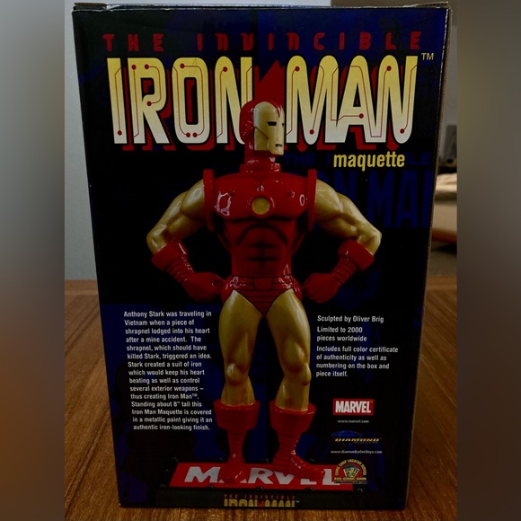 New-Marvel Iron Man Figure in Red and Yellow-never opened. - Picture 3 of 6